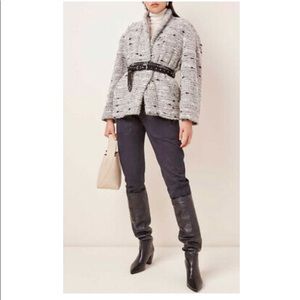 NWT Isabel Marant Ètoile Fantasy Belted Tweed Jacket. Size 38